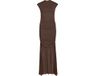 VILA VIKENZA S/S HIGH NECK ANKLE DRESS/DC/KA Dames Maxi jurken XS Shaved Chocolate