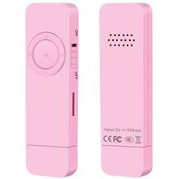 ELVANZA MP3-speler met ingebouwde luidspreker, compatibel met TF-kaarten, ondersteunt afspelen per map, 8 GB, roze