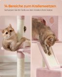 Feandrea Kratzbaum, hoch, XL-Katzenbaum, 206 cm, rauchgrau PCT190G01