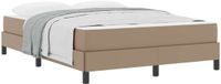 vidaXL Bedframe met matras Cappuccino 160 x 200 cm Stof