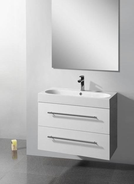Badkamerplanet Badkamermeubel Trento Slim 80 cm Hoogglans Wit