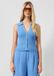 QS s.Oliver QS Strickpullunder V-hals Lange mouw Effen Blauw Maat S