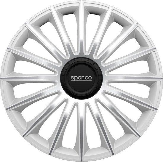 Sparco Torino Wieldoppen 14 inch Zilver - Set van 4