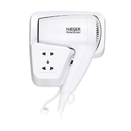 Haeger HD-120.006A Hotel-Dry haardroger met 1200 W vermogen, 1 snelheidsniveaus, internationale eletrische opname, 1 snelheidsniveau, 1 temperatuurinstelling