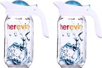 Concorde Iberica 2x pièces pichet/carafe en verre 1 litre avec couvercle