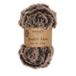 Halbach Wollige breiwol, 100 g kluwen, 2 cm breed, donkerbruin/beige | Wasbaar imitatiebont garen met Öko-Tex 100-certificering, pluizige wol voor decoreren, breien en haken