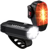 Lezyne Fusion Drive 600 + KTV Drive Pro+ - Set d'éclairage de vélo - Lampes de vélo rechargeables par USB - Éclairage avant et arrière de vélo - Étanche - 500 lumens - Noir