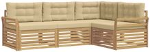 vidaXL - Buiten - bank - set - 4 - st - Wit - en - Beige - Polyester