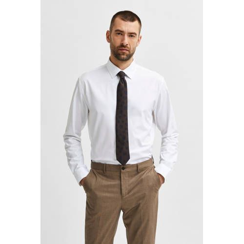 SELECTED HOMME SLHETHAN Slim Fit Overhemd - Wit