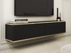 Mobistoxx ORIKA Meuble tv-hifi 2 portes battantes noir