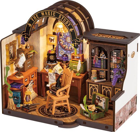Robotime Rolife The Magic Study DG166 Miniatuurhuisje Houten Knutsel Bouwpakket