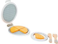 small foot Wafelijzer van hout, om open te klappen met vier wafelstukken, accessoires voor kinderkeukens, vanaf 3 jaar, 10592