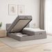 Maison Exclusive - Lit plateforme avec matelas, 2 pièces, couleur taupe, 180 x 200 cm, rembourré