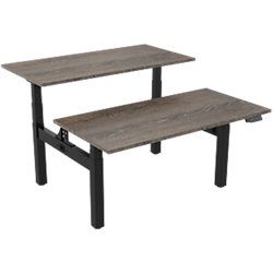Euroseats Zit- sta bureau Logan Zwart, eiken 180 x 80 x 125,05 cm