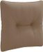 vidaXL Rugkussen PUTTEN 100% Polyester Taupe 40 x 40 x 10 cm