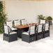 Maison Exclusive - Ensemble de jardin extérieur, 9 pièces, avec coussins, noir, en polyrotin