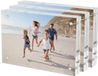 Sans marque 3 Pièces – 4x6 Cadres photo acryliques magnétiques double face – Autoportant transparent sans cadre – Présentoir de bureau