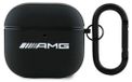 Amg Ama4Slwk AirPods 4 hoesje. Zwart, leer, wit logo