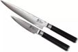 Couteaux de cuisine set, 2 pièces : couteau universel 15 cm + couteau d'office 9 cm, acier Damas