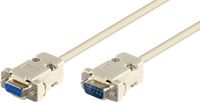 Microconnect DB9-DB9 5m seriële kabel Grijs