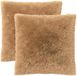 vidaXL - Kussensloop - 2 stuks - HEERLEN - Taupe - 65 x 65 cm - PV Fleece