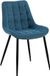 CLP Sardna Eetkamerstoel - klassiek - metalen frame - corduroy - Ribstof/blauw