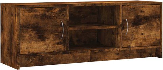 vidaXL Tv-meubel 102x30x37,5 cm bewerkt hout gerookt eikenkleurig