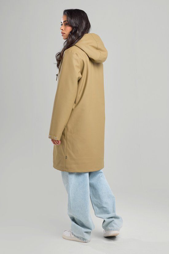 America Today Janah Teddy Dames Regenjas - Maat L - Khaki