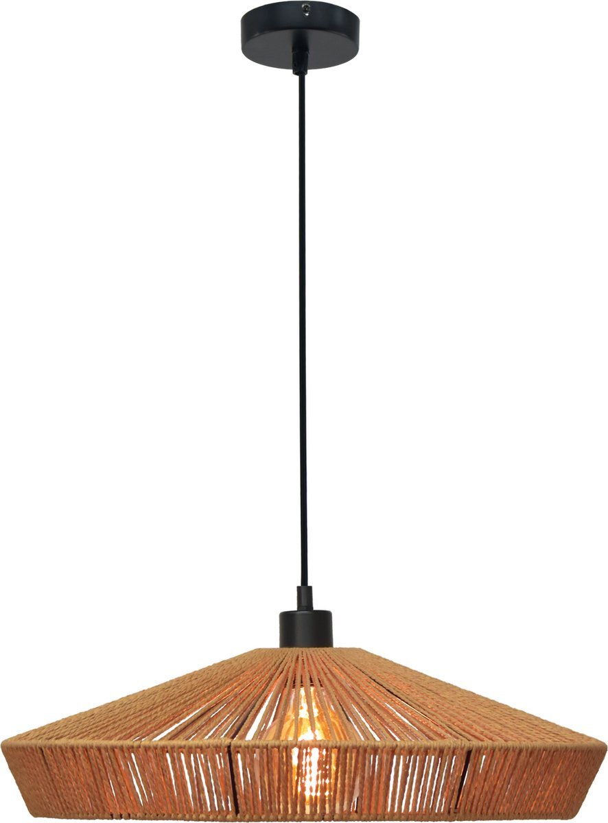 Lucide YUNKAI - Hanglamp - Ø 50 cm - 1xE27 - Licht hout