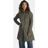 AGU Seq 10K Regenjas Dames – Trenchcoat - 2-in-1 Jas & Poncho – Waterdicht (10.000mm) – Winddicht – Olijfgoren - XL