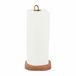 Relaxdays Keukenrolhouder Staand Beukenhout Vierkant Natuur/Goud 30,5 x 13 x 13 cm