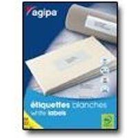 APLI-Agipa - Permanente kleeflaag - wit - 63.5 x 33.9 mm 600 etiket(ten) (25 vel(len) x 24) etiketten