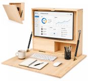 Table murale rabattable, bureau d'ordinateur caché, en forme de meuble, peu encombrant