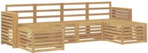 vidaXL - Buiten - bank - set - 6 - st - Wit - Massief - Acacia - Hout