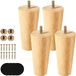 Set de 4 pieds de meuble en bois pour remplacement