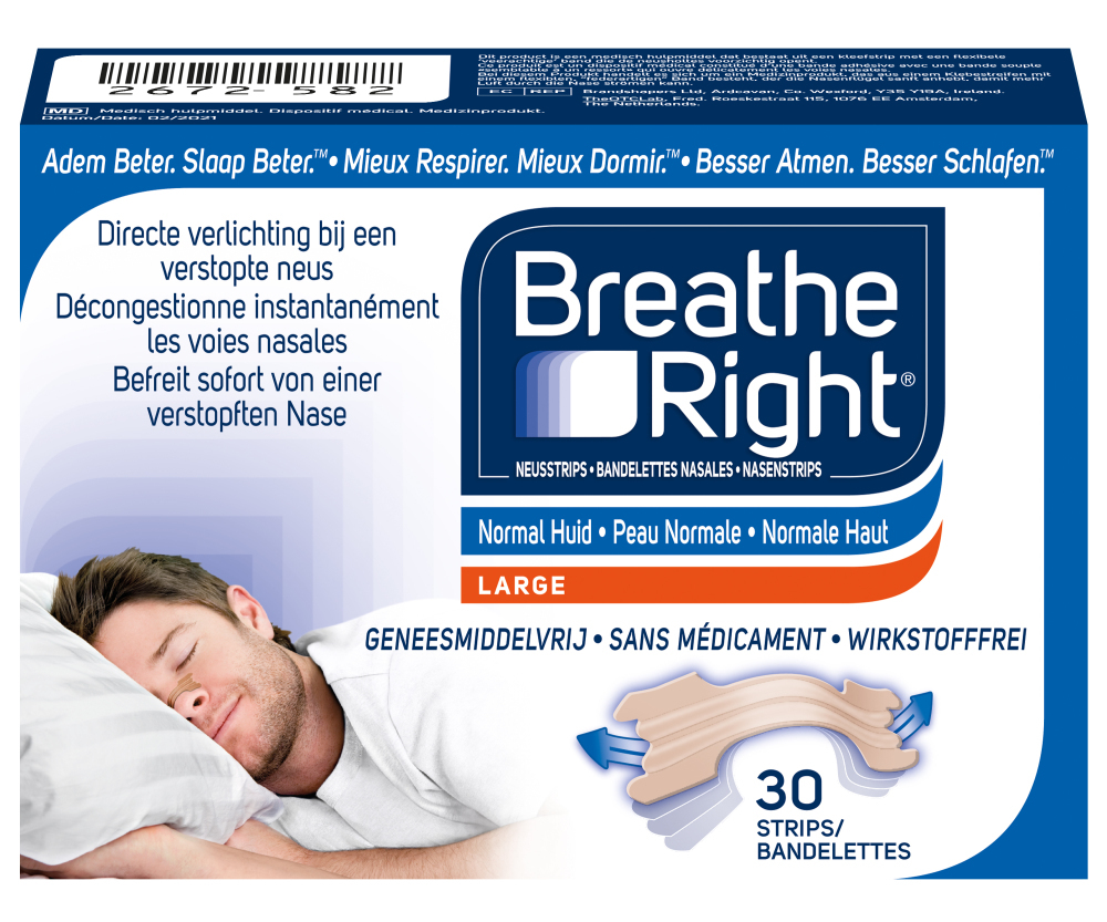 Breathe Right Breathe Right Neusstrips Normale Huid - Large