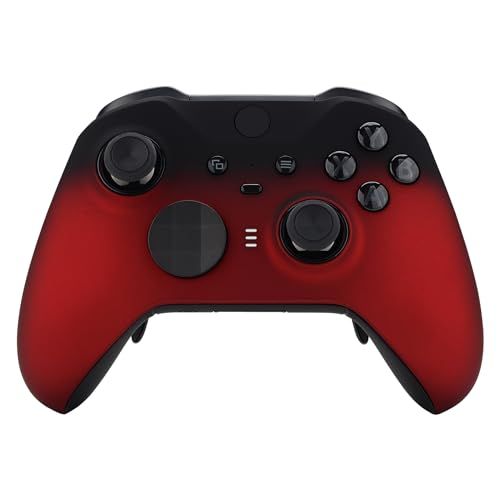 eXtremeRate Voorste Schaal Cover voor Xbox One Elite Series 2 (Model 1797),Shell Case &Accent Rings Vervanging voor Xbox Elite Series 2 Wireless Core Controller-Schaduw Scharlaken Rood