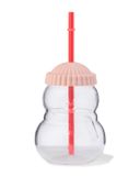 HEMA Drinkbeker glas sneeuwpop (rood)