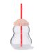 HEMA Drinkbeker glas sneeuwpop (rood)