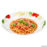 TOMATE assiette à tarte avec décor et texte en porcelaine