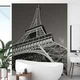 Papier peint panoramique Eiffel Noir Et Blanc - 130 cm X 195 cm