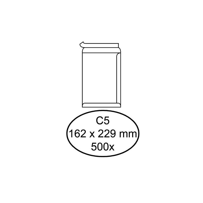 Quantore Envelop akte c5 162x229mm zelfklevend wit 500stuks