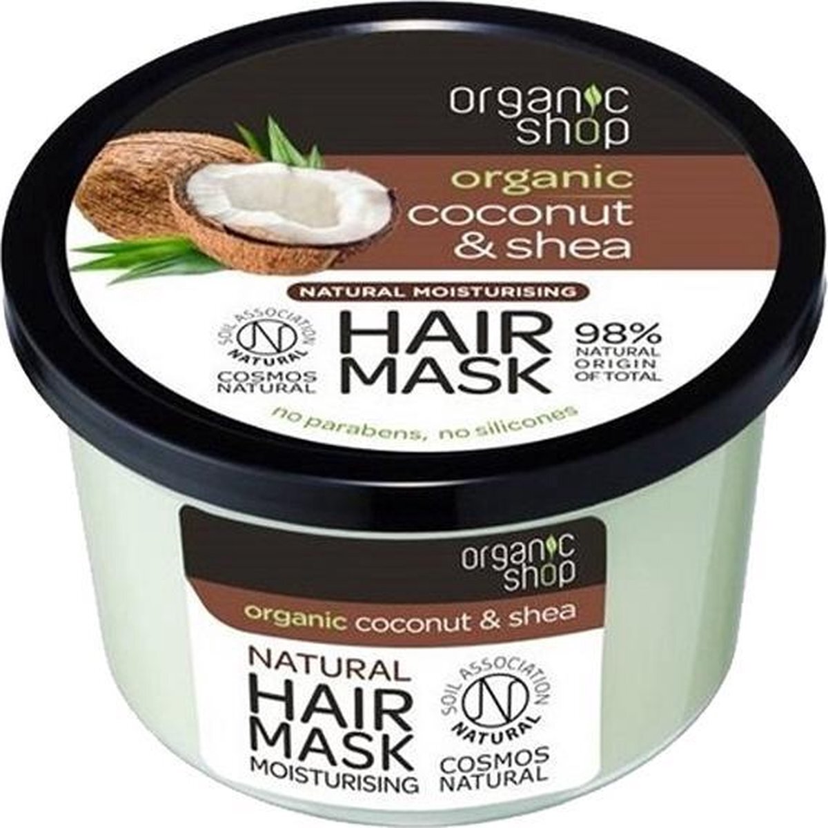 Organic Shop Hair Mask Coconut & Shea 250ml Parabenen Vrij