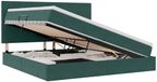 vidaXL Lit plateforme avec matelas vert foncé 200 x 200 cm velours