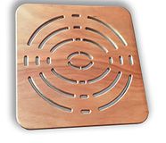 Castelmerlino Accessoires voor de douche, marine multiplex, natuur, 49,5 x 49,5 cm