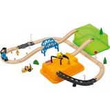 LUPILU Ensemble de train en bois avec boîte de rangement