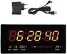 GC GLOBALCOMMERCE Digitale LED-wandklok met datum- en temperatuurweergave