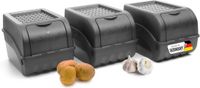 Novaliv Boîte de conservation pour pommes de terre | 3x 5L | Gris anthracite