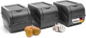 Novaliv Boîte de conservation pour pommes de terre | 3x 5L | Gris anthracite