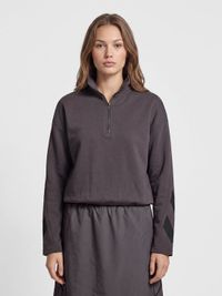 hummel hmlI-D ZIP POLO SWEATSHIRT Vrouwen M SHALE Polyester